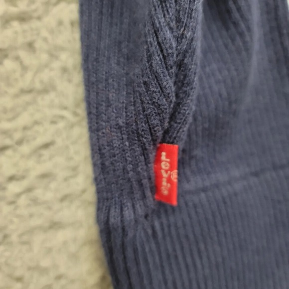 Levis Sweater Mens XL Blue 1/4 Zip Casual Elastic Waist Stretch‎ Long Sleeve - Picture 9 of 13